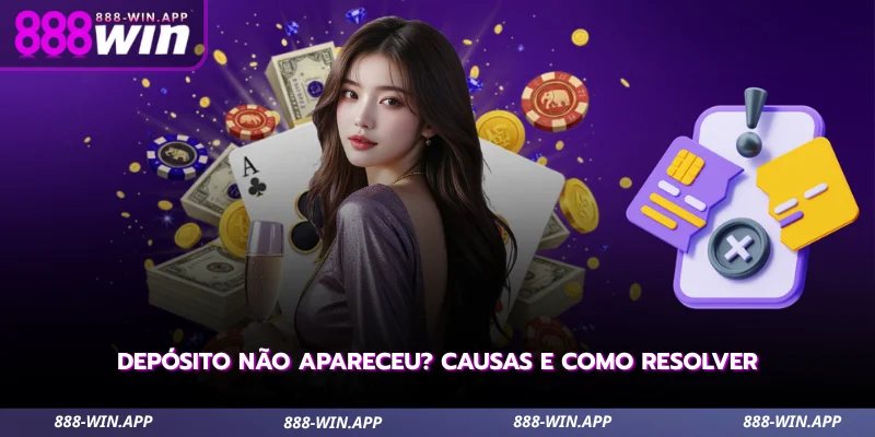 Como Depositar no 888WIN via PIX - Guia Completo 2026 3 Depósito Não Apareceu? Causas e Como Resolver