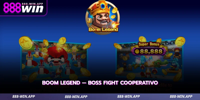 experiência cooperativa intensa com chefes desafiadores no boom legend