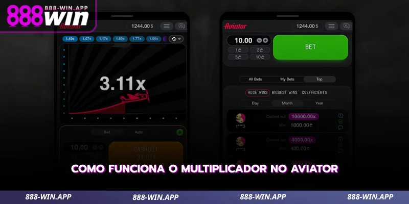 veja como funciona o sistema de multiplicadores no jogo aviator